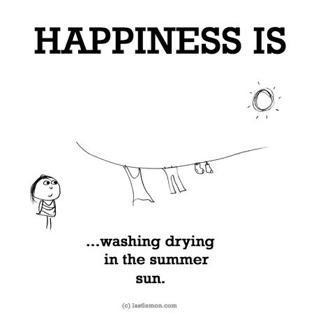 Happiness: HAPPINESS IS...washing drying in the summer sun.