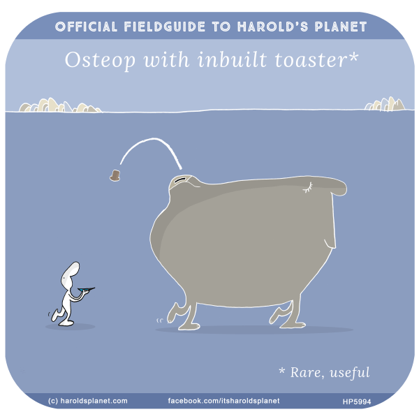 Harold's Planet: Official Fieldguide to Harold’s Planet: Osteop with inbuilt toaster.