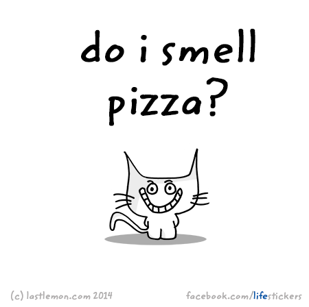 Stickers for Life: Do I smell pizza?