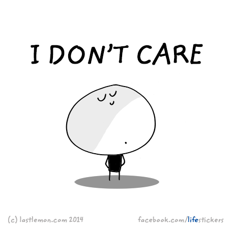 Stickers for Life: I don't care