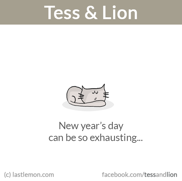 Tess and Lion: New year's day can be so exhausting