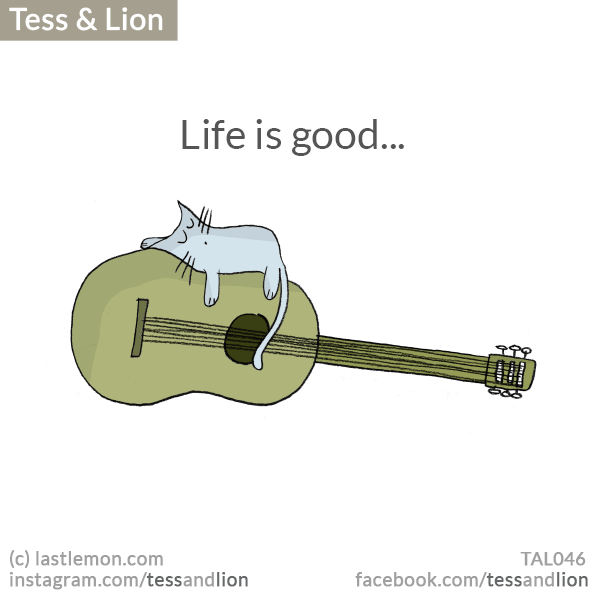 Tess and Lion: Life is good