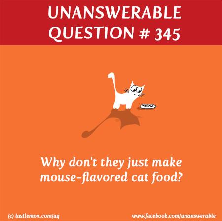 : Why don't they just make mouse-flavored cat food?
