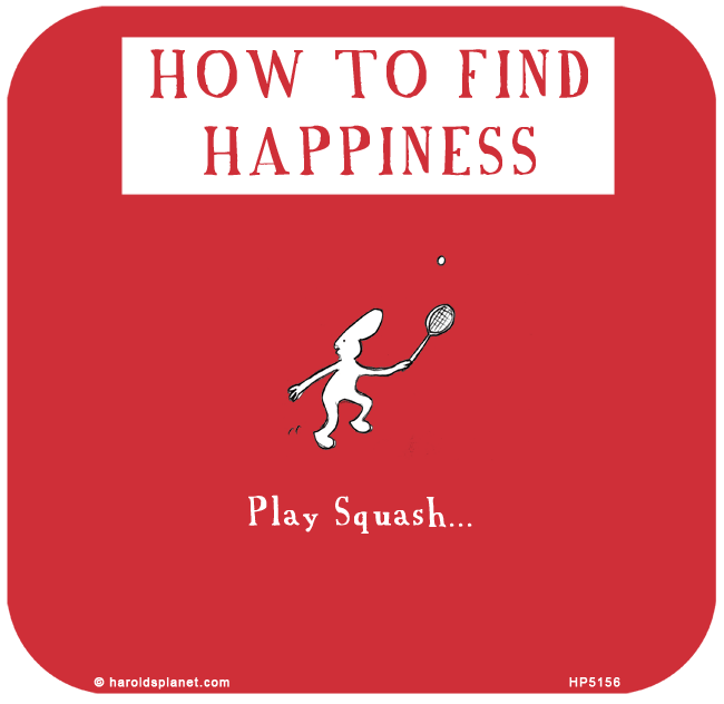 Harold's Planet: HOW TO FIND HAPPINESS: Play Squash