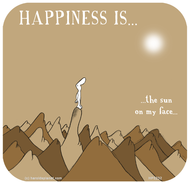 Harold's Planet: HAPPINESS IS: Sun on my face
