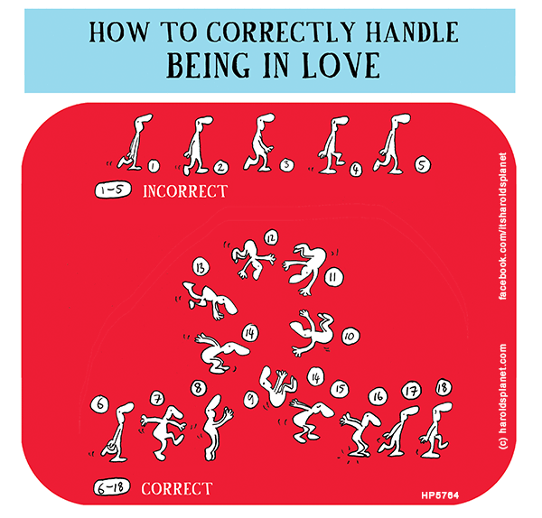 Harold's Planet: HOW TO CORRECTLY HANDLE BEING IN LOVE