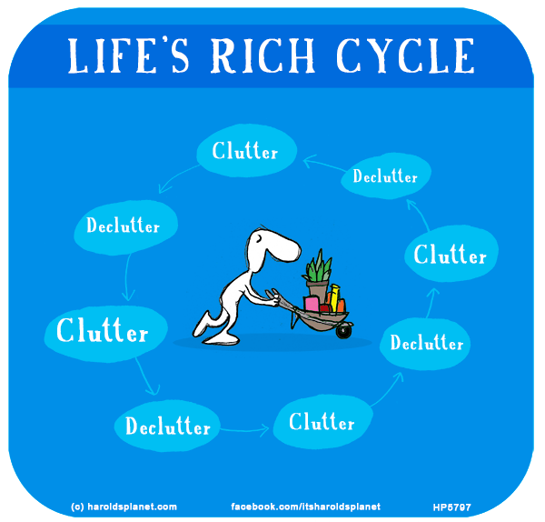 Harold's Planet: LIFE’S RICH CYCLE: Clutter, declutter