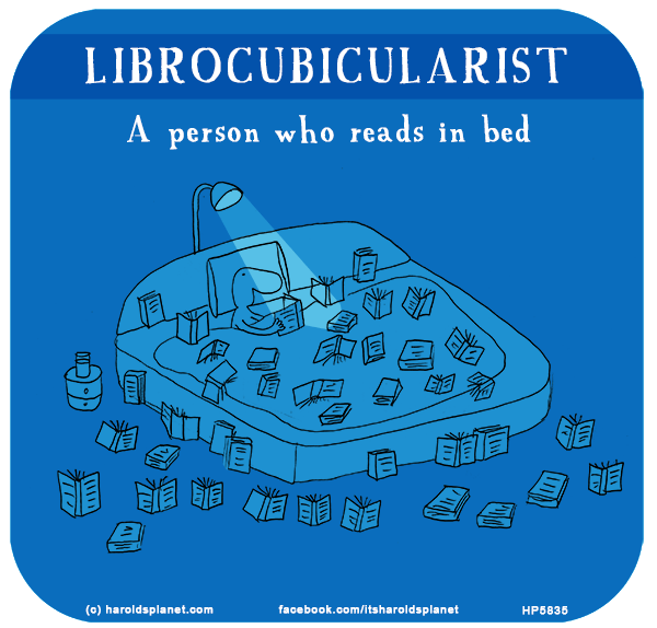 Harold's Planet: LIBROCUBICULARIST: A person who reads in bed