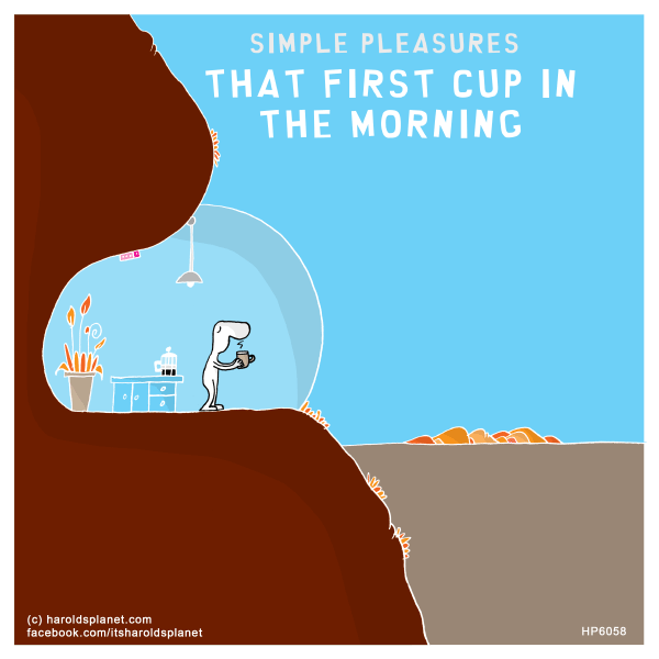 Harold's Planet: SIMPLE PLEASURES: THAT FIRST CUP IN THE MORNING