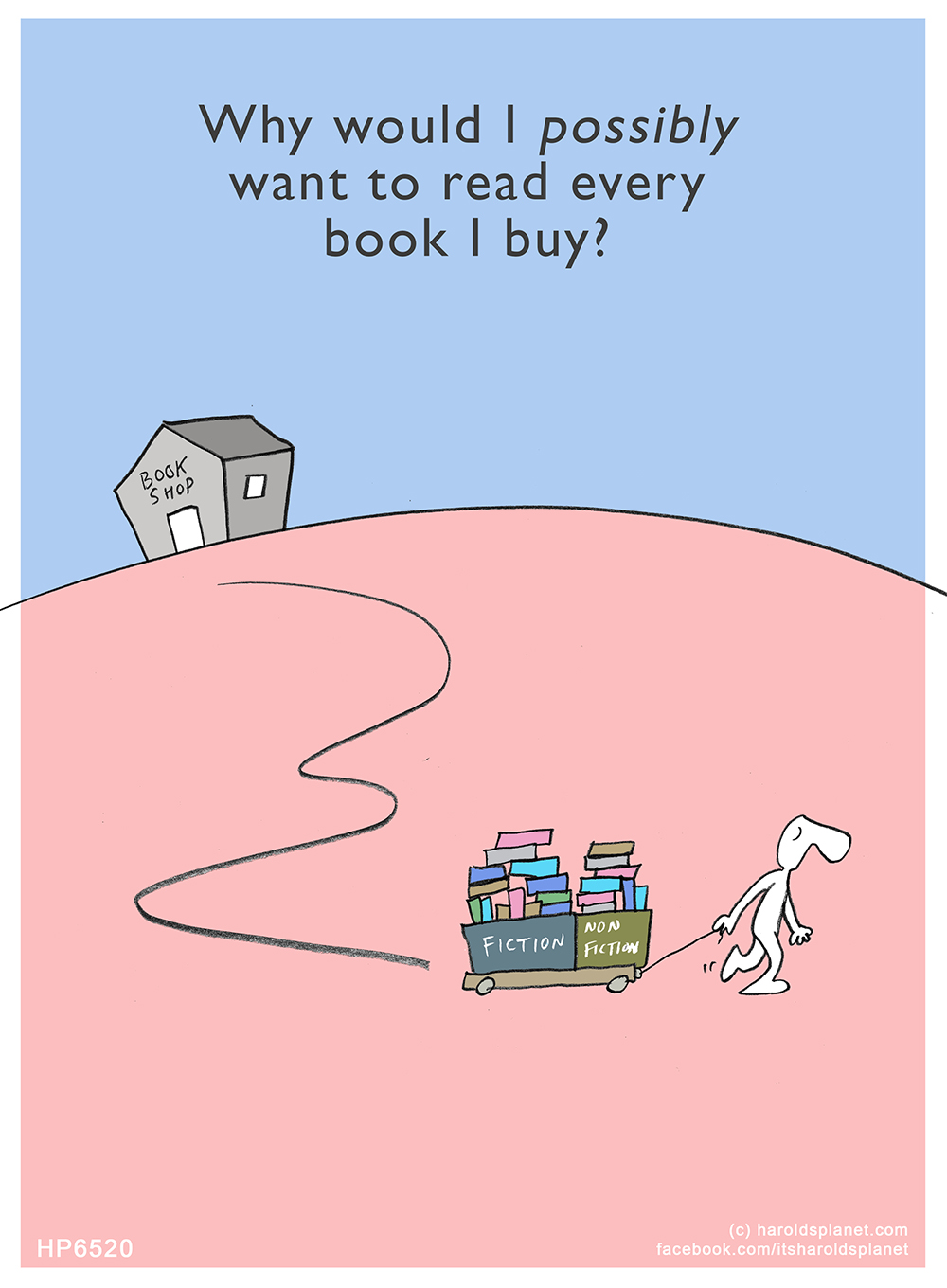 Harold's Planet: Why would I possibly
want to read every
book I buy?