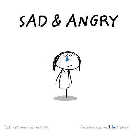 Stickers for Life: Sad and angry