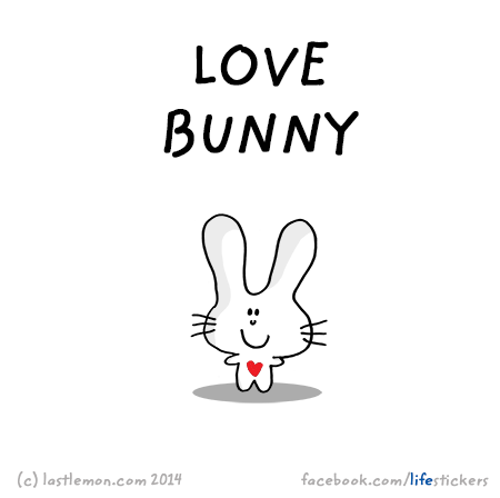 Stickers for Life: Love bunny