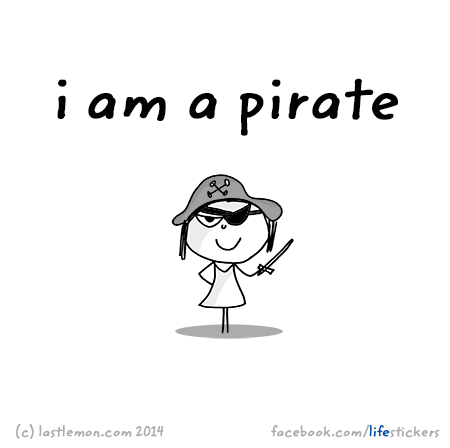 Stickers for Life: I am a pirate