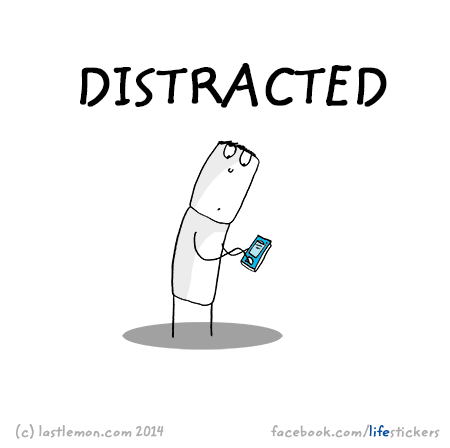 Stickers for Life: Distracted