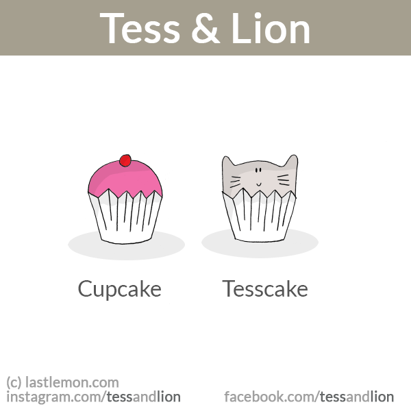 Tess and Lion: Cupcake. Tesscake.